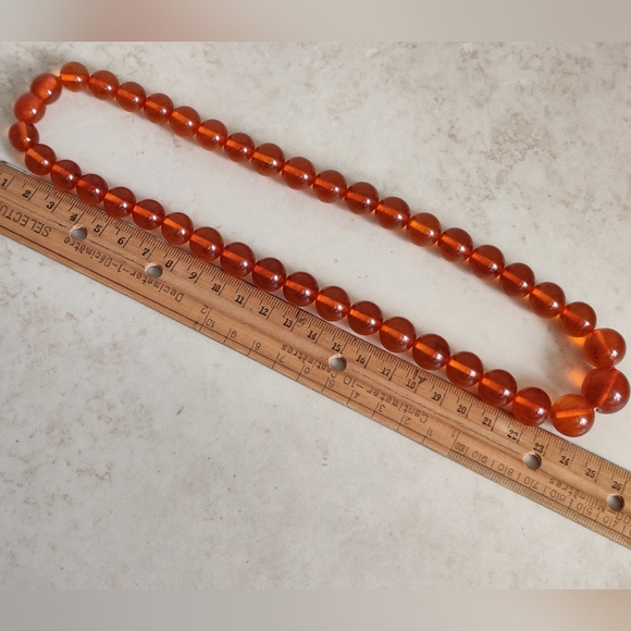 Vintage Genuine Soviet Baltic Butterscotch Amber Necklace - Picture 12 of 15